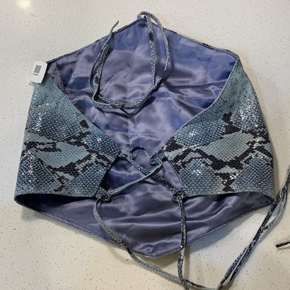 Oscar Leopold lace-up backless leather top - size L - Picture 5 of 10